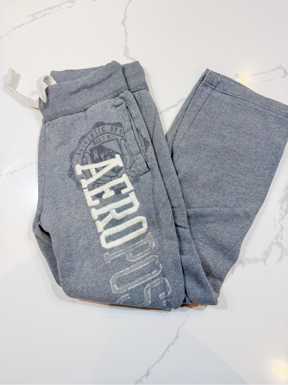 Aeropostale Gray Girls' Fleece Joggers with Logo